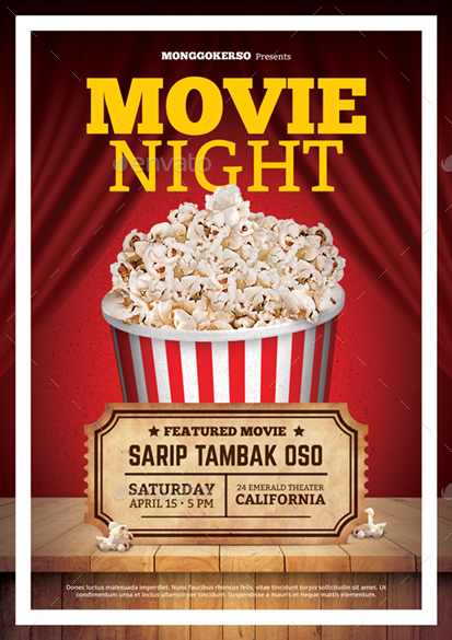 Movie Night Flyer by monggokerso | GraphicRiver