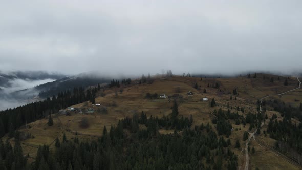 Carpathian Mountains From A Bird's Eye View alt