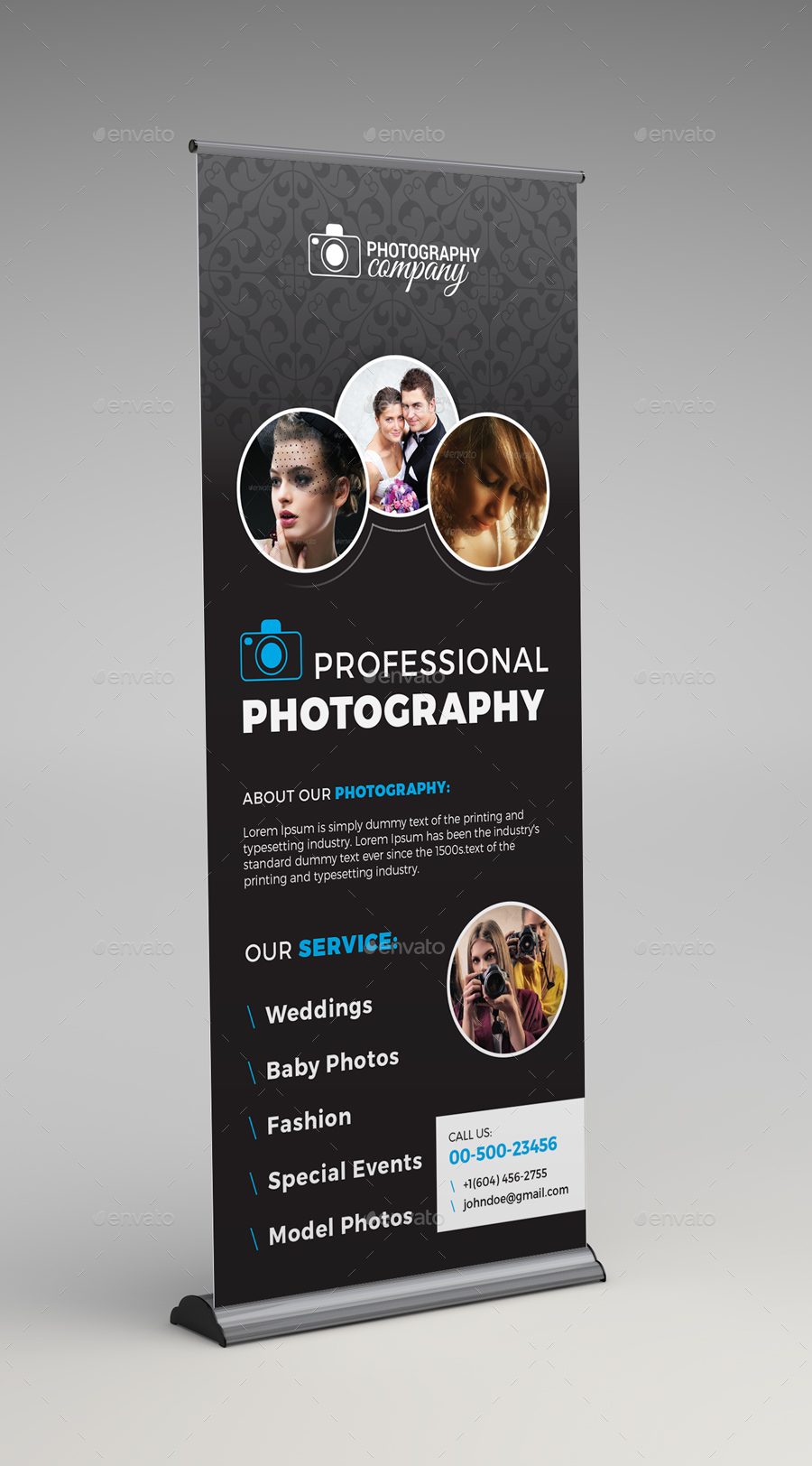 Photography Roll-up Banner With Photography Banner Template