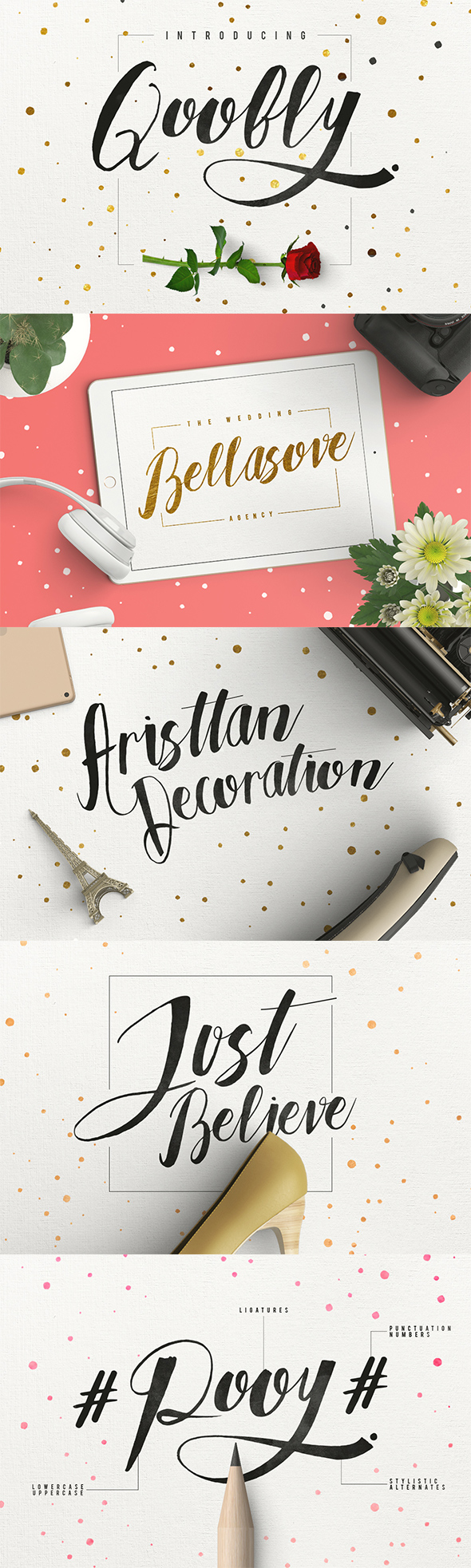 Qoobly Typeface - Script Fonts