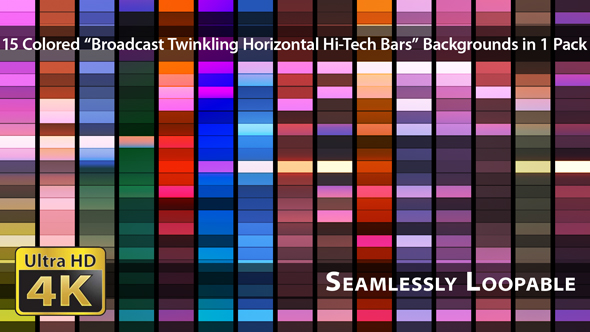 Broadcast Twinkling Horizontal Hi-Tech Bars - Pack 02