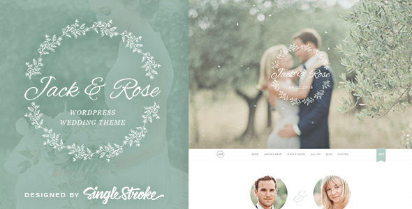 Jack & Rose - A Whimsical WordPress Wedding Theme - Wedding WordPress