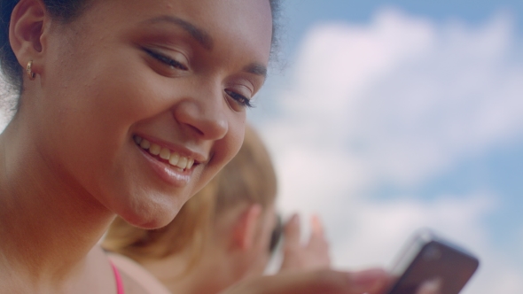 Different Emotions On African Woman Face. Latin Girl Face alt