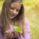 The Girl With a Plant In Hands - VideoHive Item for Sale