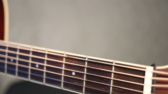 View Of Acoustic Guitar