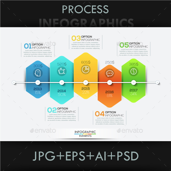 Modern Infographic Arrow Timeline