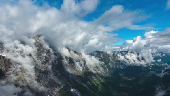 Aerial Footage Beautiful Nature Norway. alt