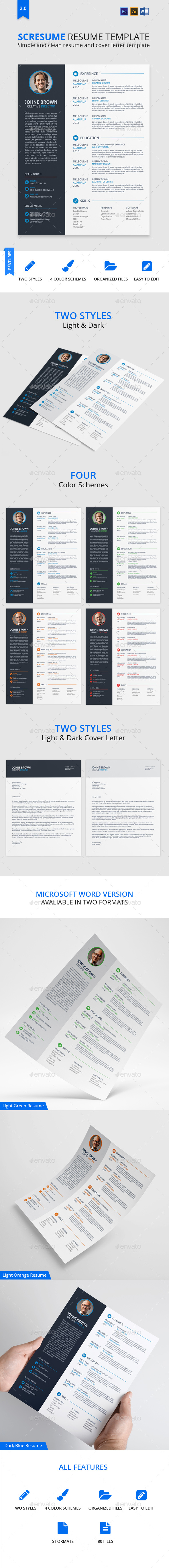 SCRESUME | Resume CV And Cover Letter Template