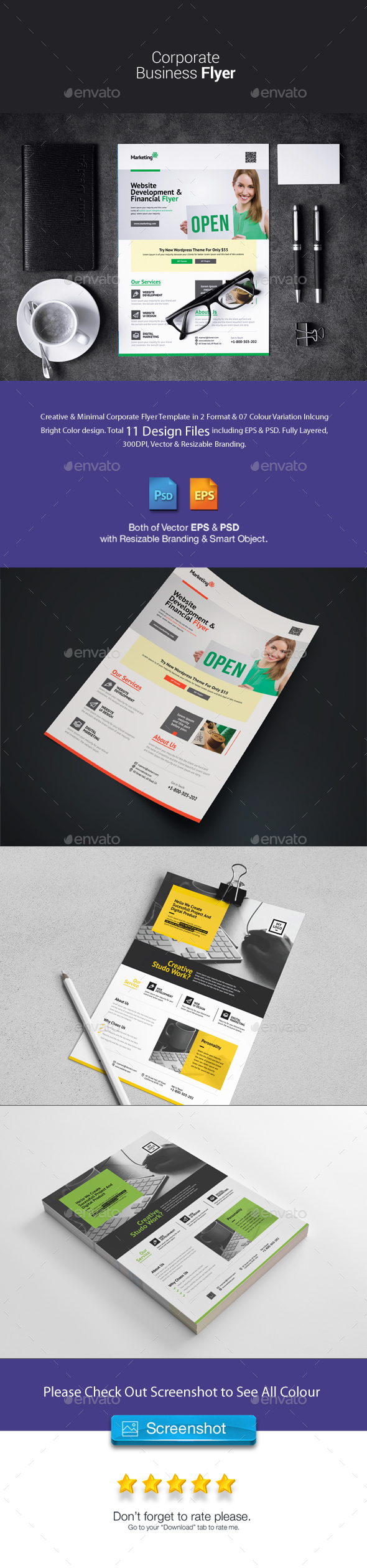 Corporate Flyer Bundle 2 in 1 - Corporate Flyers