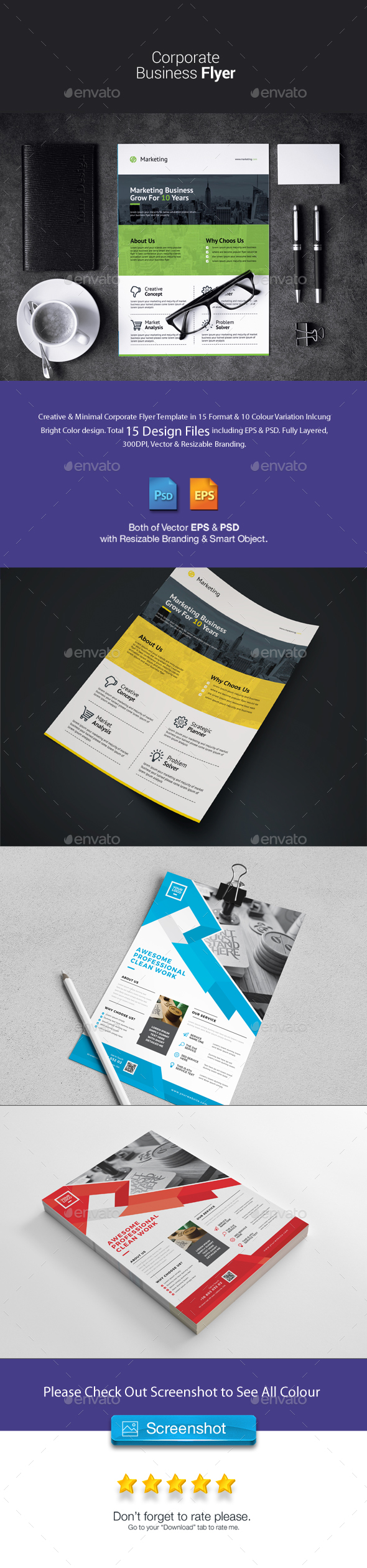 Corporate Flyer Bundle 2 in 1 - Corporate Flyers