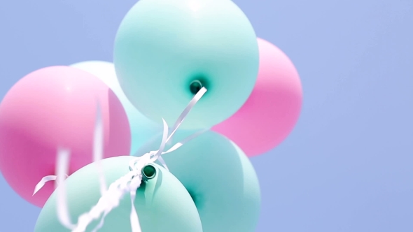 Balloons On a Blue Sky Background
