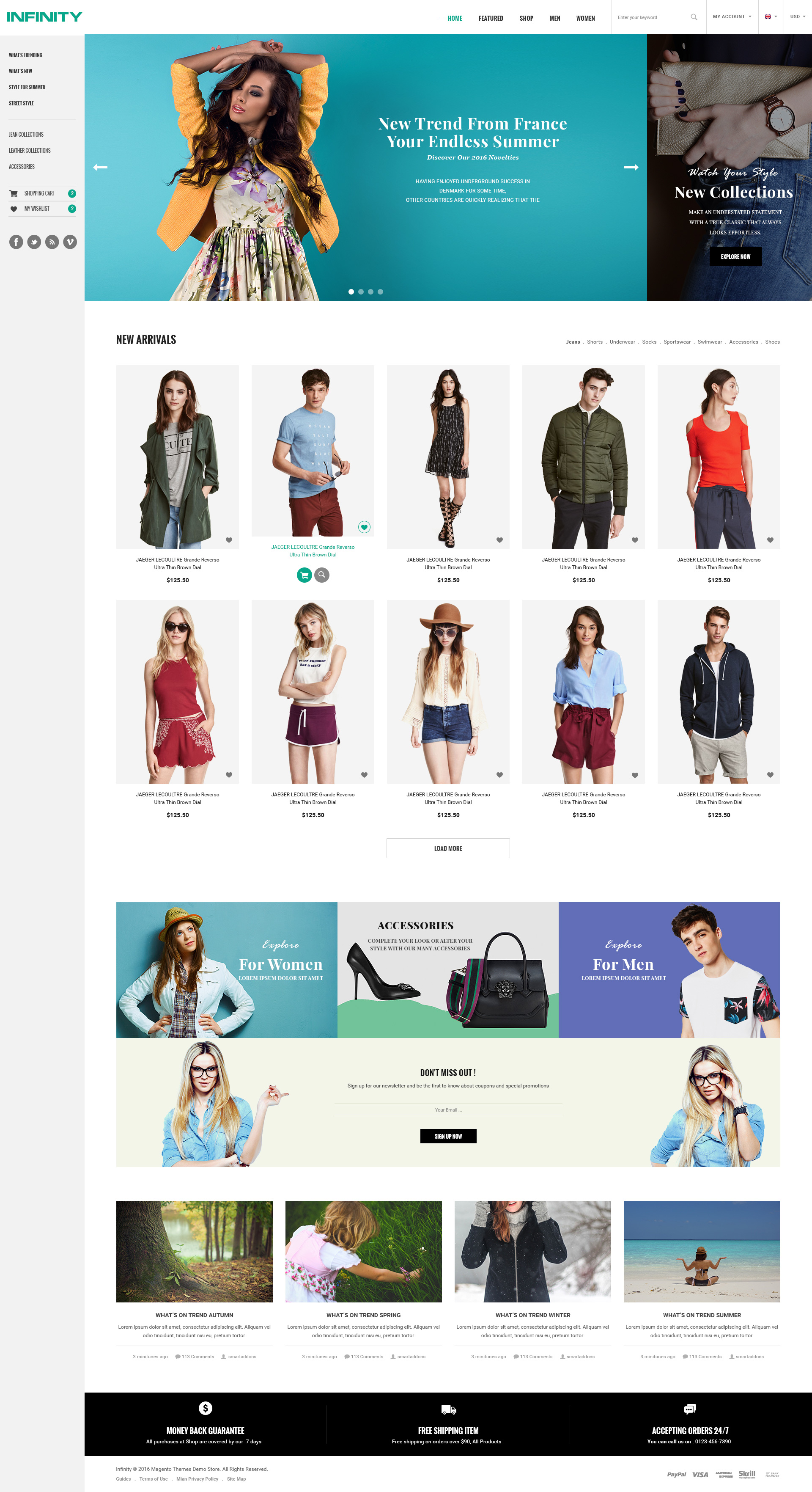 Infinity Fashion Sport Ecommerce Psd Template By Skyoftech