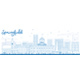 Outline Springfield Skyline with Blue Buildings, Vectors | GraphicRiver