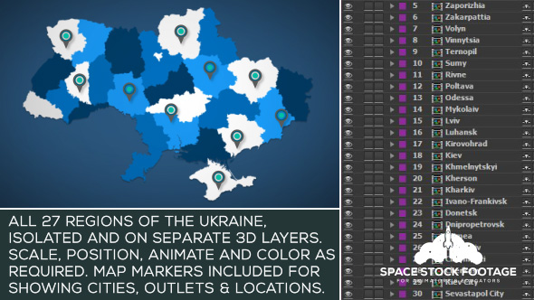 Ukraine Map Kit - VideoHive 18458445