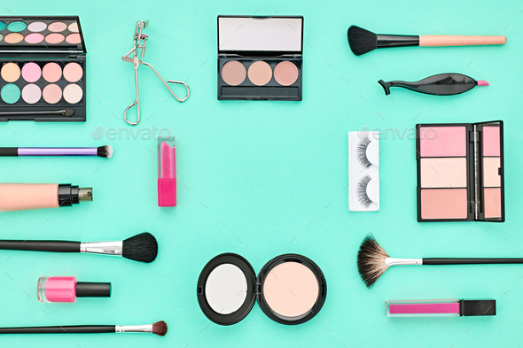 Fashion Cosmetic Makeup Accessories. Essentials