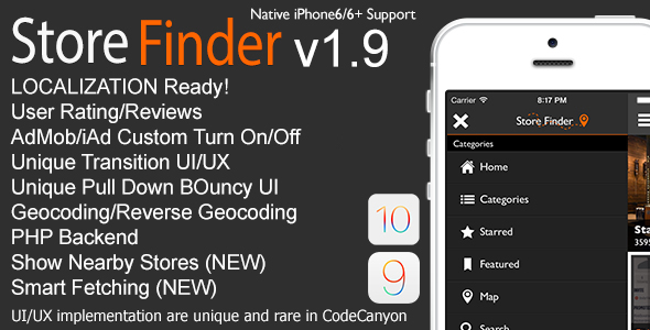 Store Finder Full iOS Application v1.9 - CodeCanyon Item for Sale