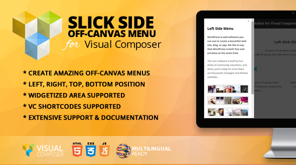 Slick Slide Menu Addon for WPBakery Page Builder (formerly Visual Composer) - CodeCanyon Item for Sale