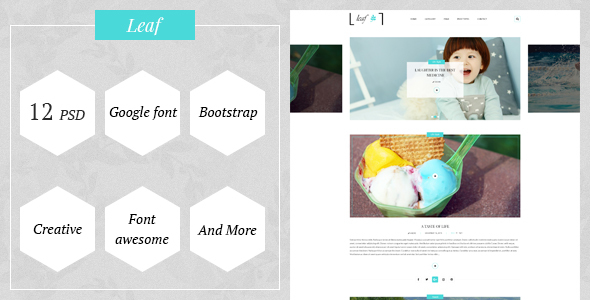 Leaf - Creative Blog / PSD Template - PSD Templates