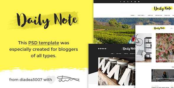 Daily Note - ThemeForest 18475589