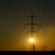 Sunset on a Background of a High-voltage Line - VideoHive Item for Sale