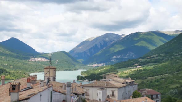 View of Barrea and Its Namesake Lake in Abruzzo alt