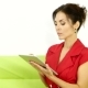 Young Girl With Tablet Pc On The Sofa - VideoHive Item for Sale