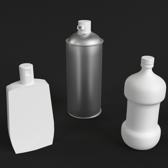 Bathroom Bottles Set - 3DOcean Item for Sale