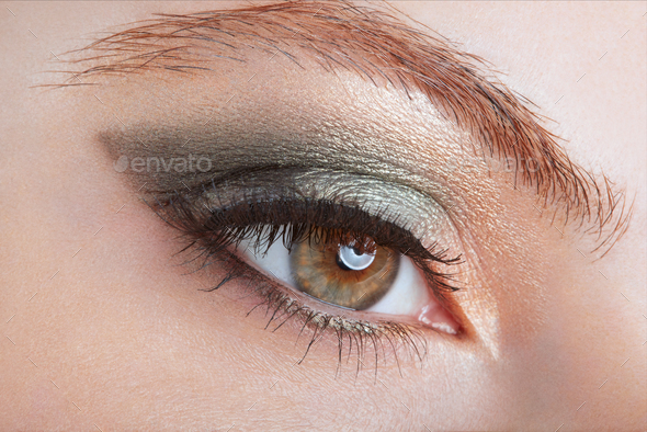 Woman with green eye smokey make up Stock Photo by andreahast | PhotoDune