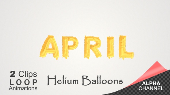 April Month Celebration Helium Balloons