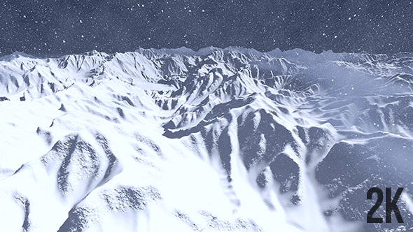 Snowy Night Mountains