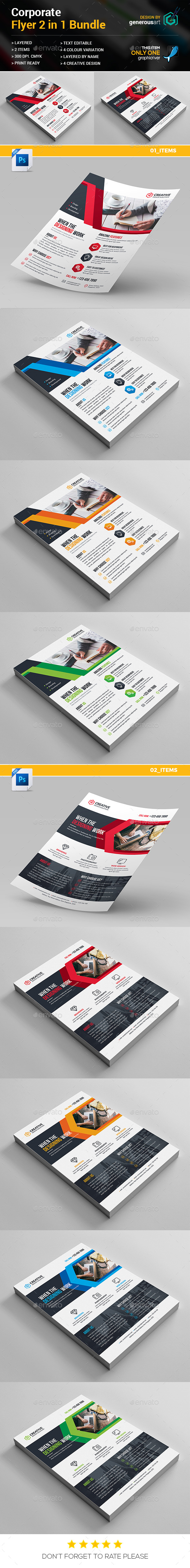 Flyer Bundle 2 in 1 - Flyers Print Templates