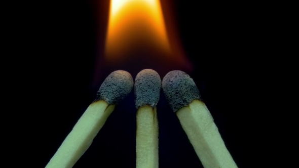 Burning Matches, Chain Reaction And Flame alt