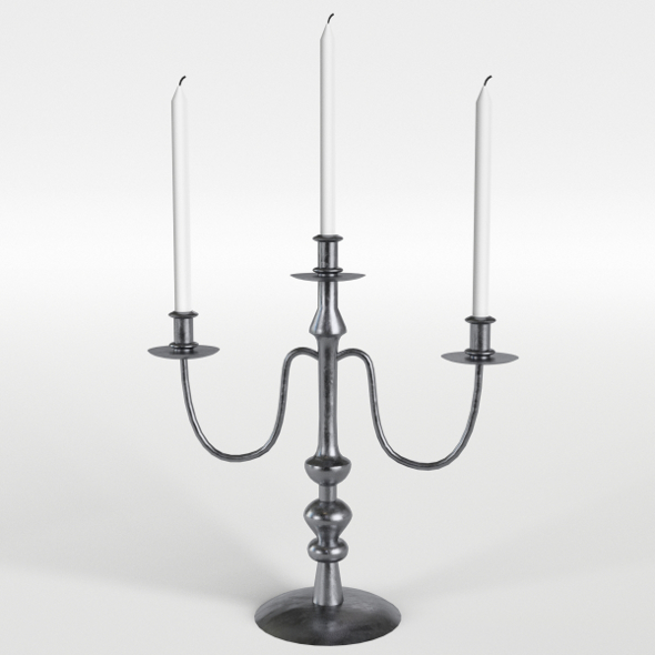 Candelabrum, three-branches candle tree - 3DOcean Item for Sale