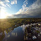 Aerial View of England Houses at the Edge of the River Aerial View of England Houses at the Edge of the River - VideoHive Item for Sale