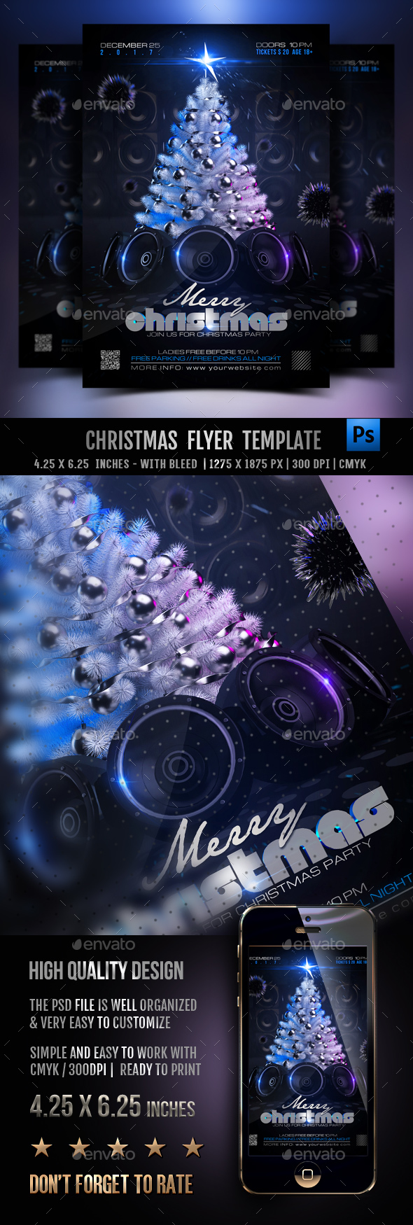 Merry Christmas Flyer Template