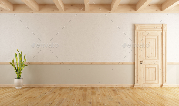 Empty Living Room In Country Style Stock Photo By Archideaphoto Photodune