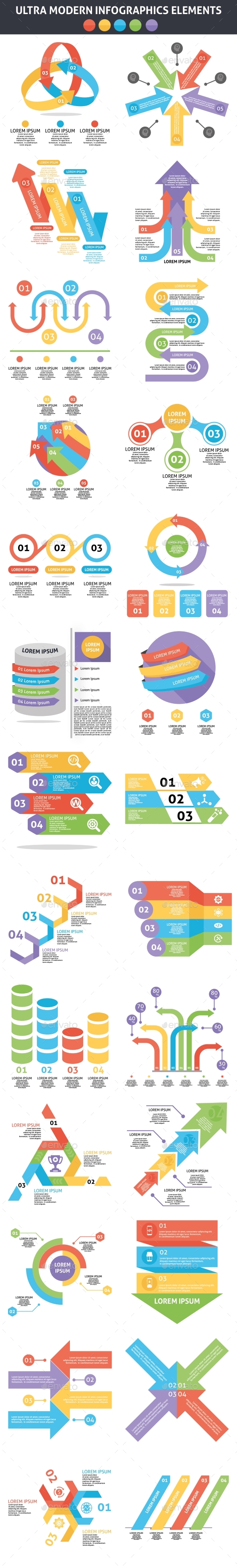 Ultra Modern Infographics Elements - Infographics