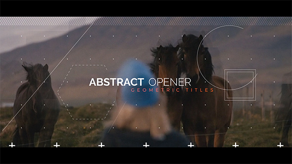 Abstract Opener - Geometric Titles Video Displays template preview