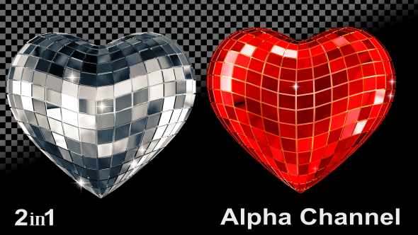 Silver Red Heart (2-Pack) alt