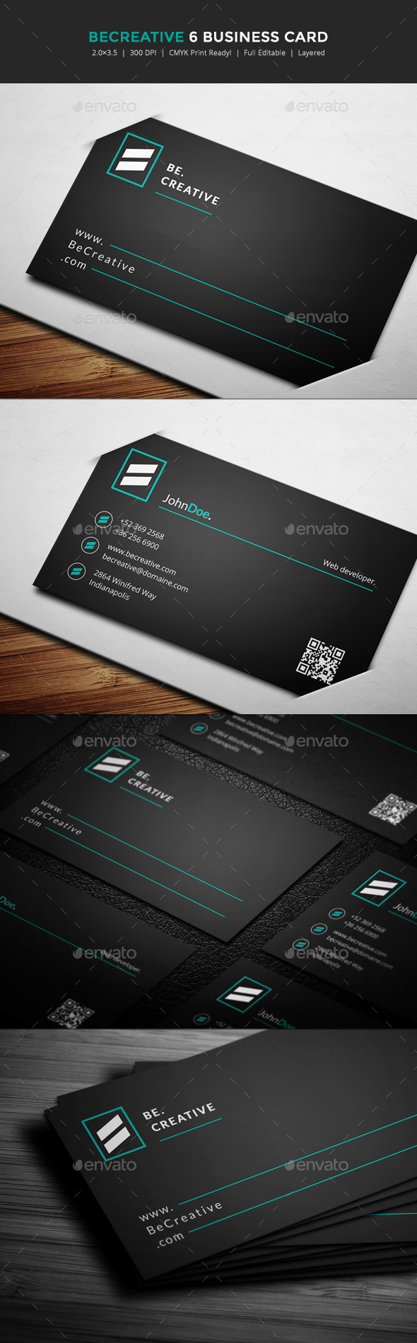 BeCreative 6 Business Card - Corporate Business Cards