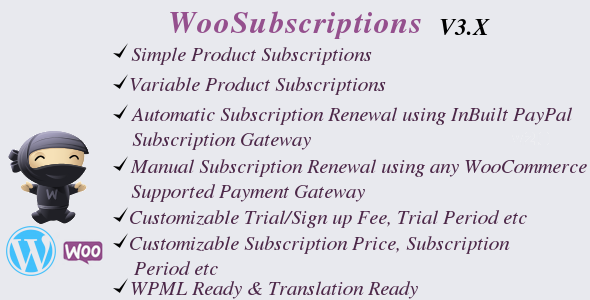 WooSubscriptions - Subscriptions - CodeCanyon 11263015