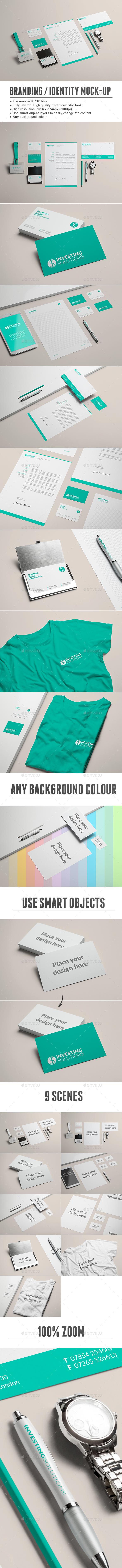Branding / Identity Mock-up - Stationery Print
