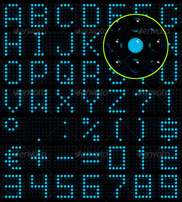 3D dot-matrix font - 3D Backgrounds