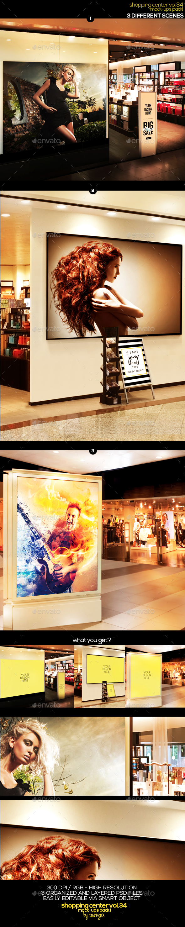 Shopping Center Vol.34 Mock Ups Pack - Signage Print