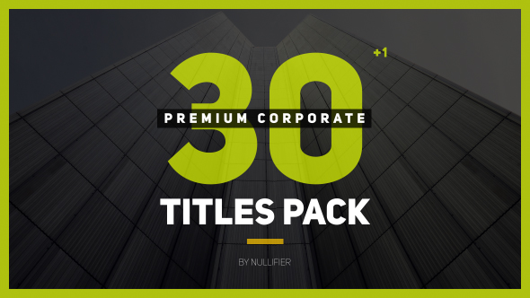 30+1 Premium Corporate - VideoHive 18526683