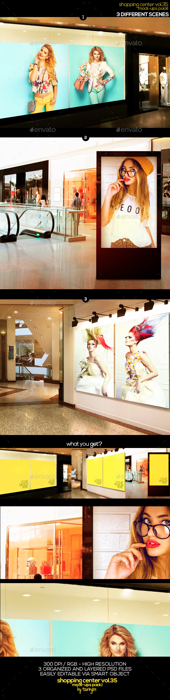 Shopping Center Vol.35 Mock Ups Pack - Signage Print