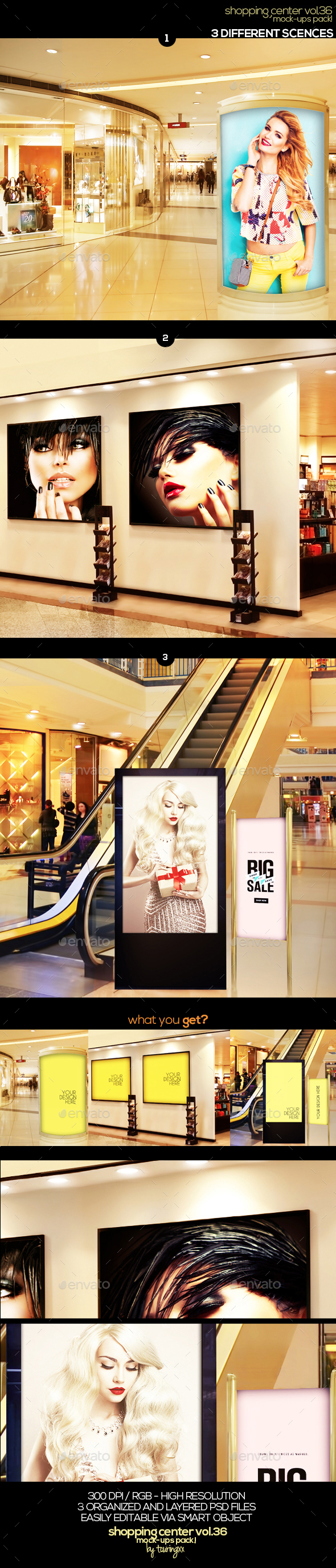 Shopping Center Vol.36 Mock Ups Pack - Signage Print
