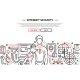 Internet Security - Line Design Website Banner