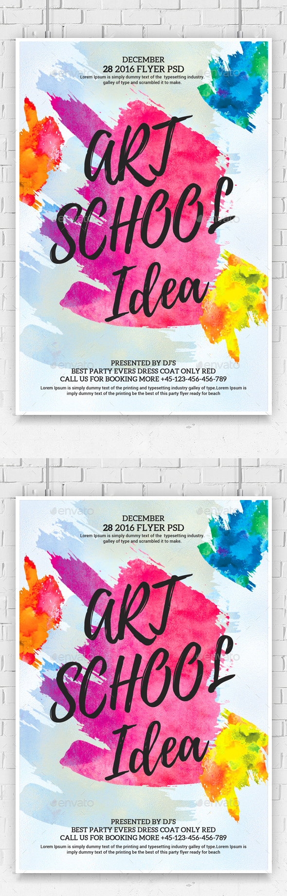 art flyer stationery and