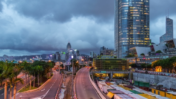 The Central Business District Of Hong Kong With The IFC Tower.   - August 2016, Hong Kong alt
